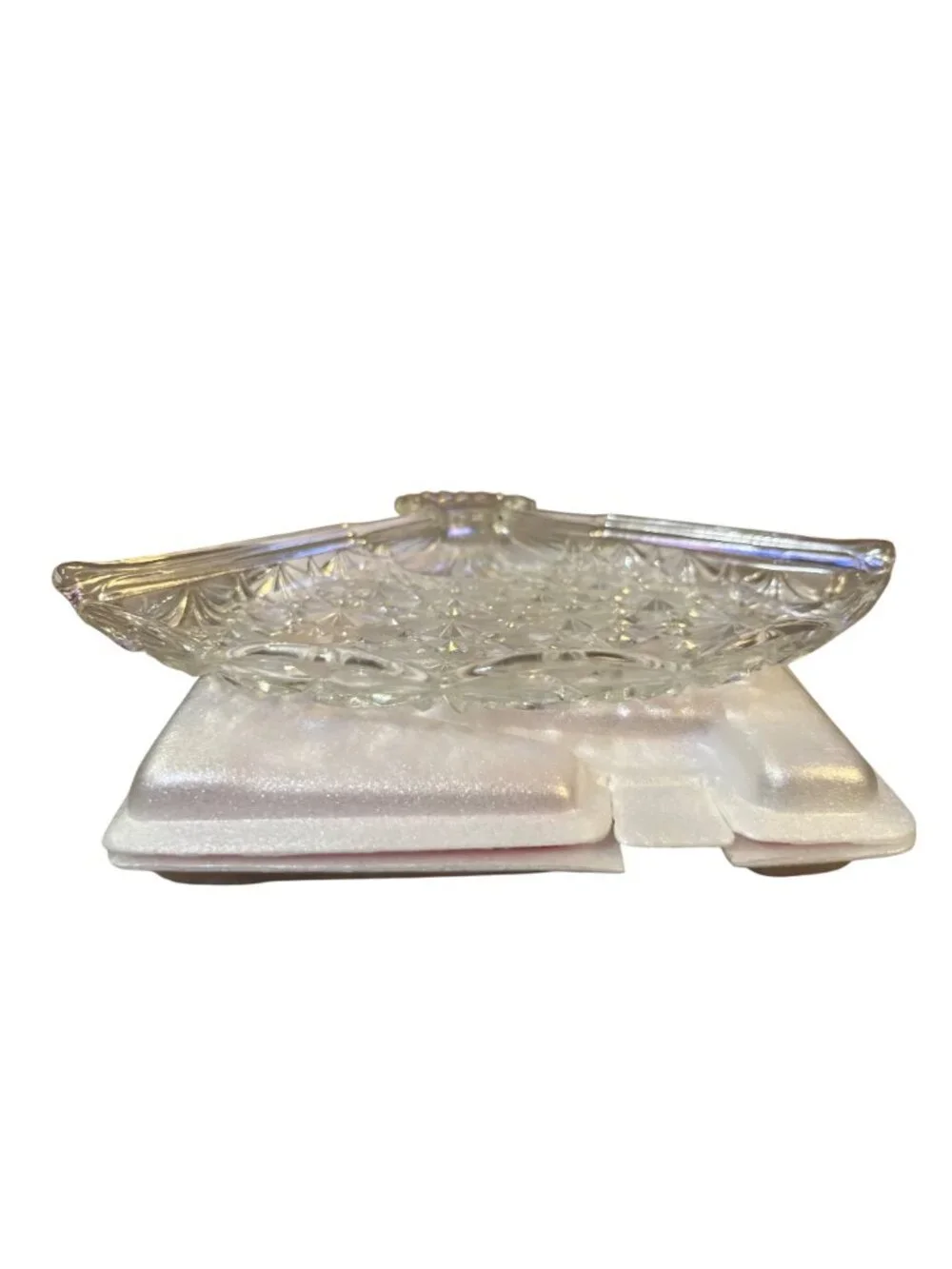 Vintage Avon Hostess Fancy Fan Soap Dish & 4 Pink Soaps NOS Original Box